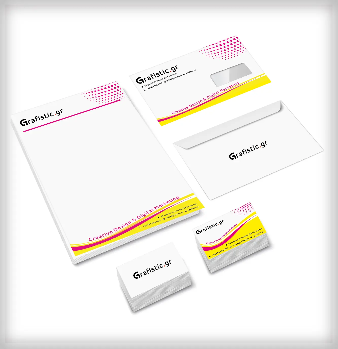 Παράδειγμα εταιρικής ταυτότητας της Grafistic.gr